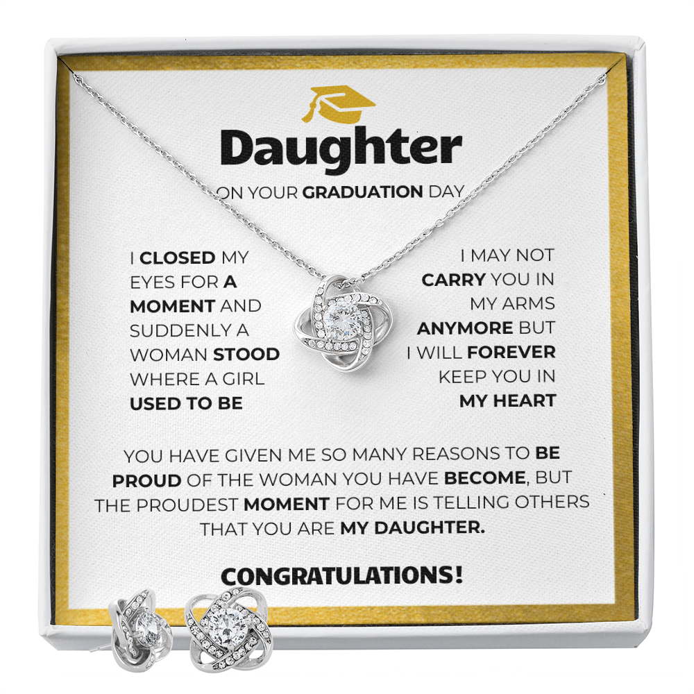 Graduation Gift Set (Necklace + Free Earrings + Gift Box)