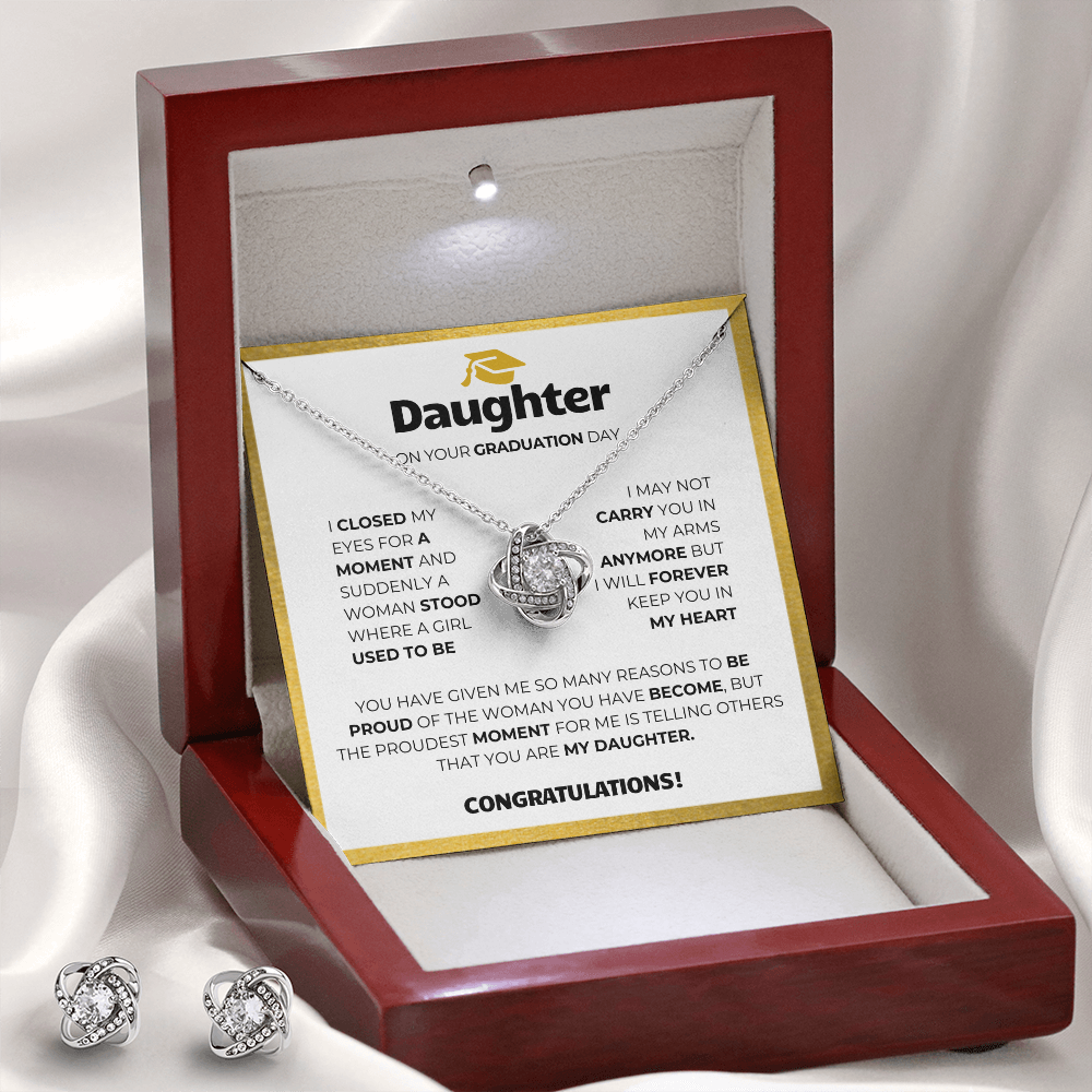 Graduation Gift Set (Necklace + Free Earrings + Gift Box)