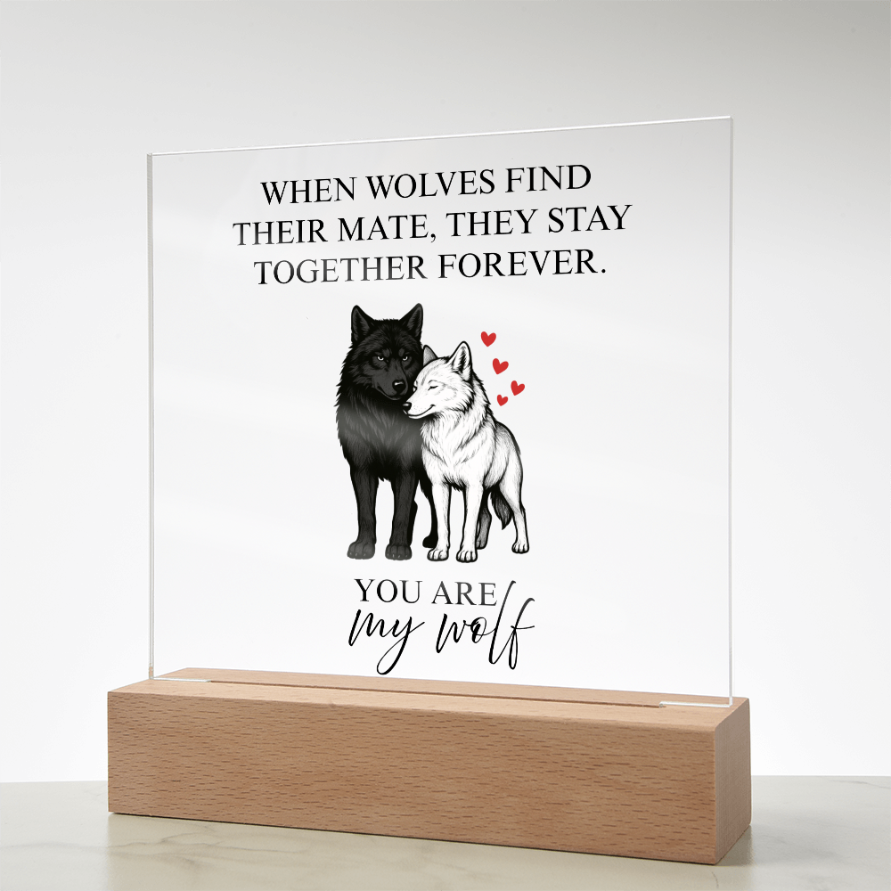 Wolves Acrylic Couple Plaque