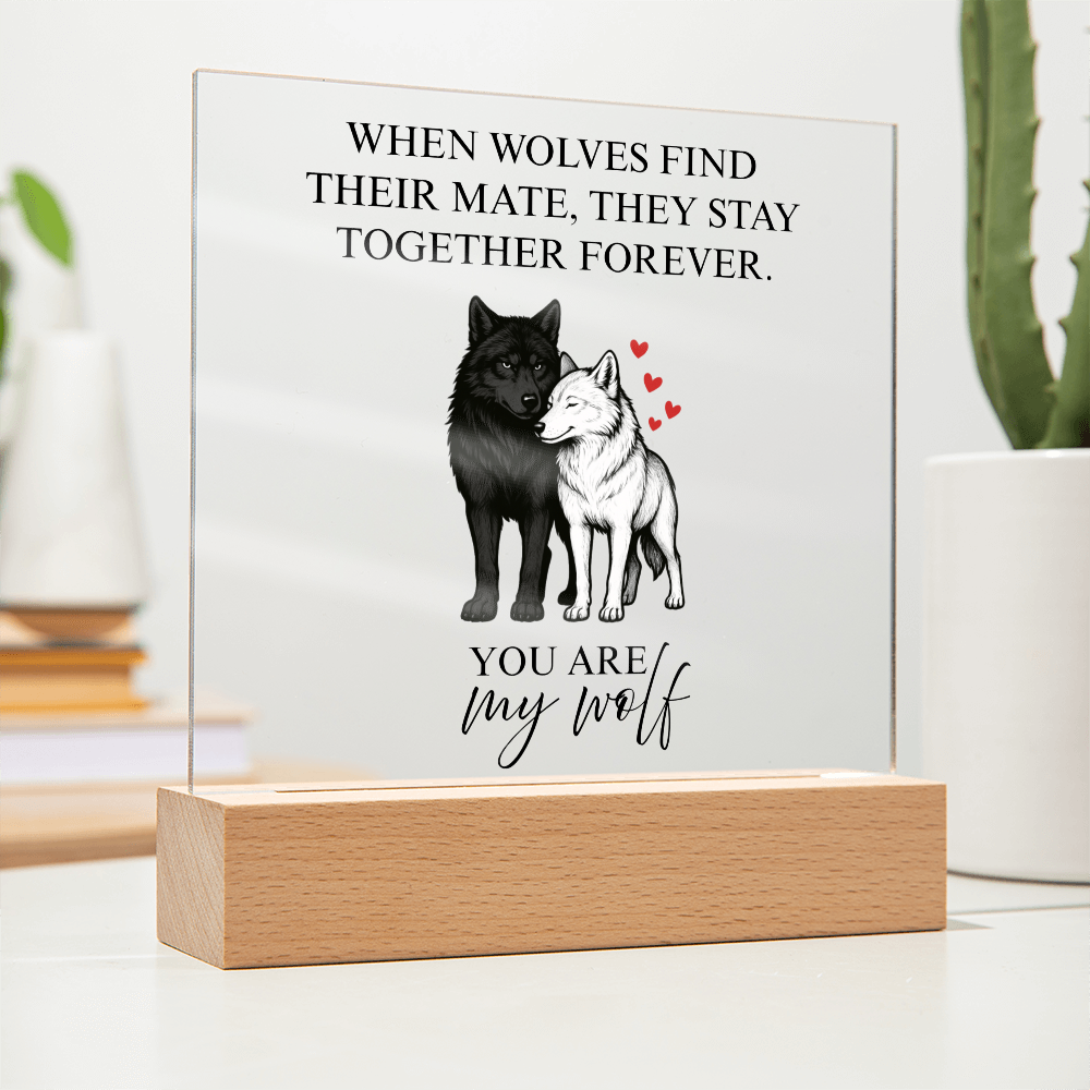 Wolves Acrylic Couple Plaque