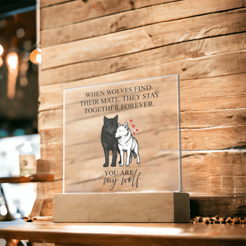 Wolves Acrylic Couple Plaque