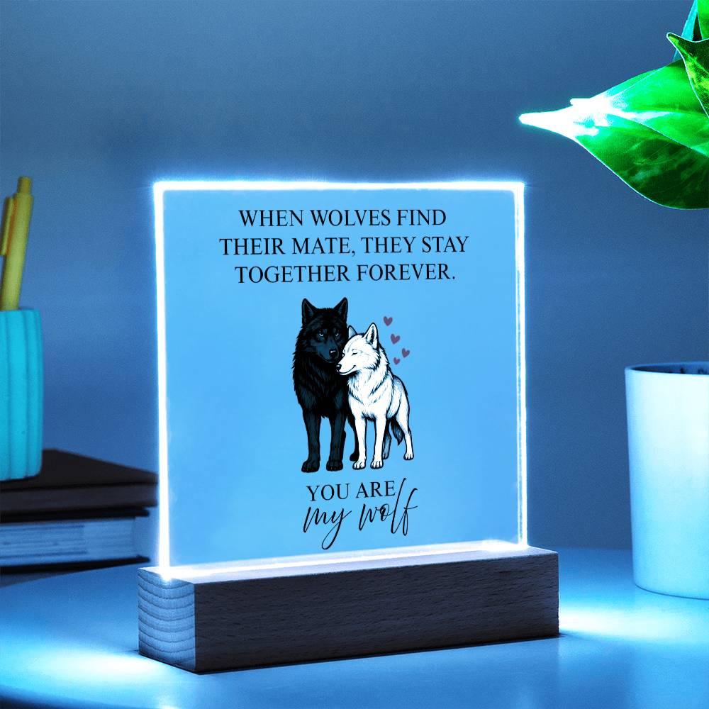 Wolves Acrylic Couple Plaque