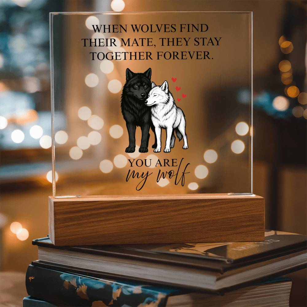 Wolves Acrylic Couple Plaque
