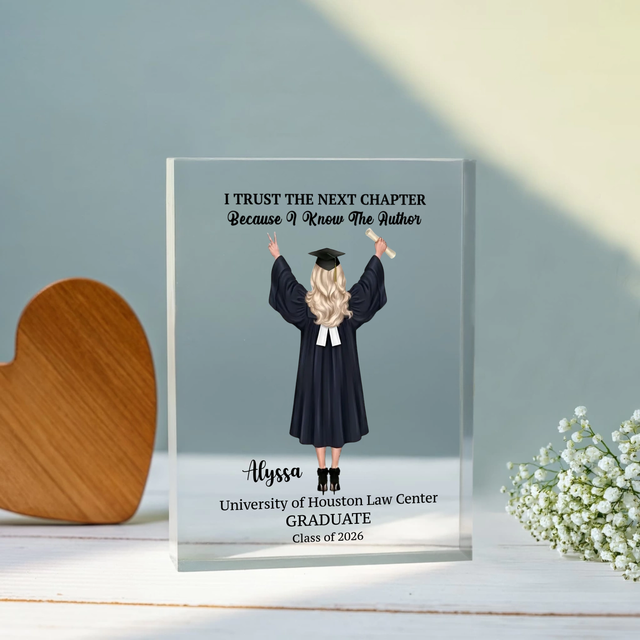 Printed Acrylic Block - Gift For Daughter Lawyer Graduate