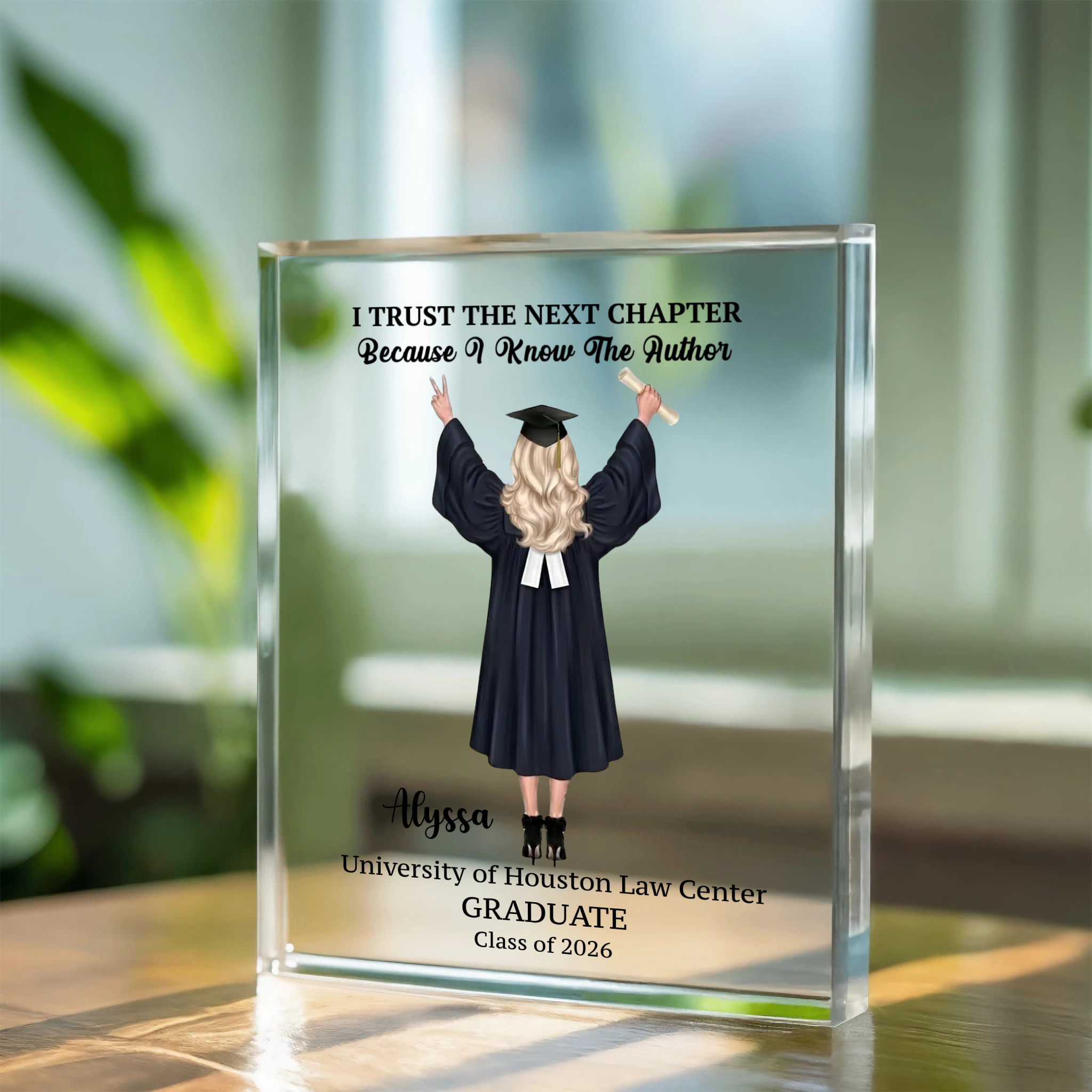 Printed Acrylic Block - Gift For Daughter Lawyer Graduate
