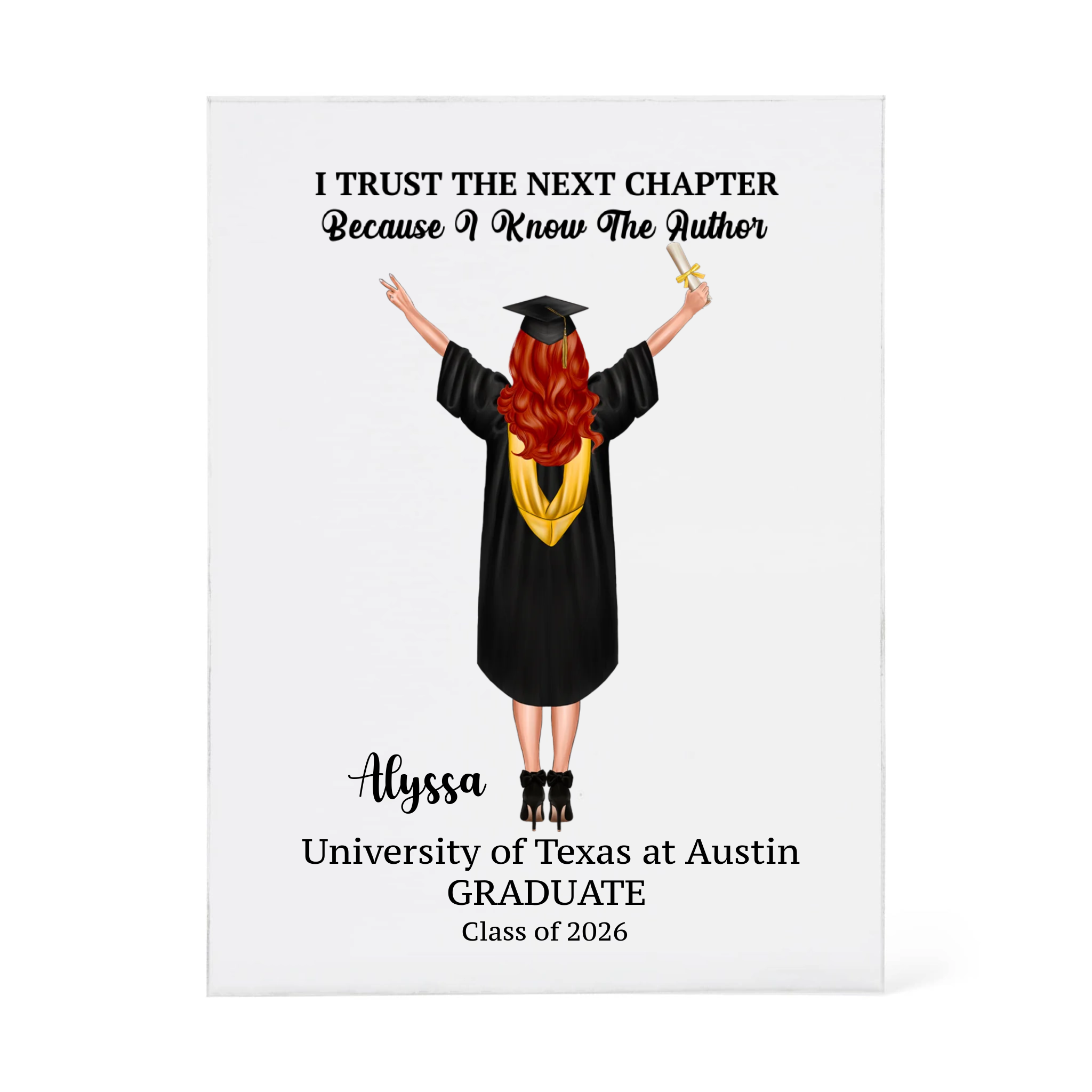 Printed Acrylic Block - Daughter Graduation  Gift
