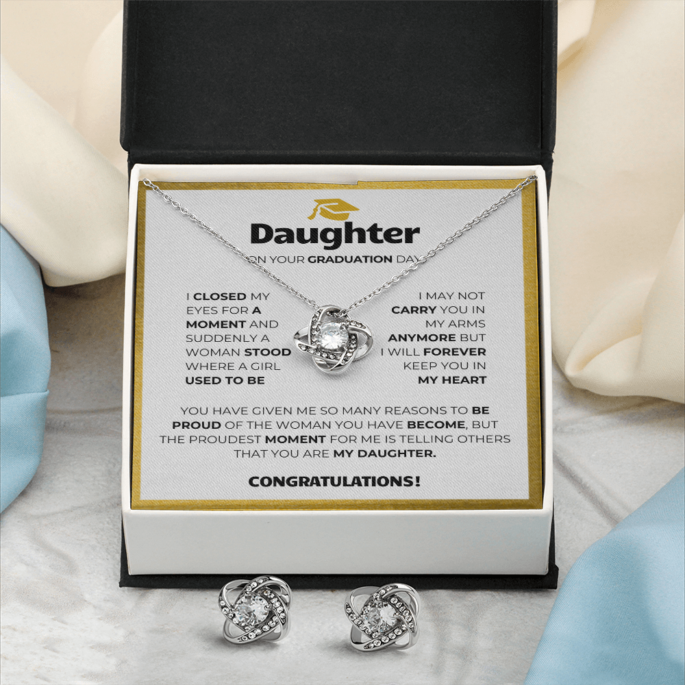 Graduation Gift Set (Necklace + Free Earrings + Gift Box)
