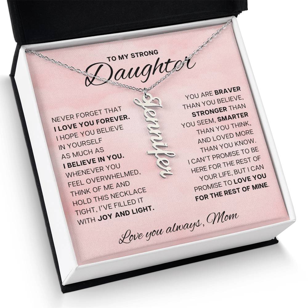 My Strong Daughter - Hold this necklace tight