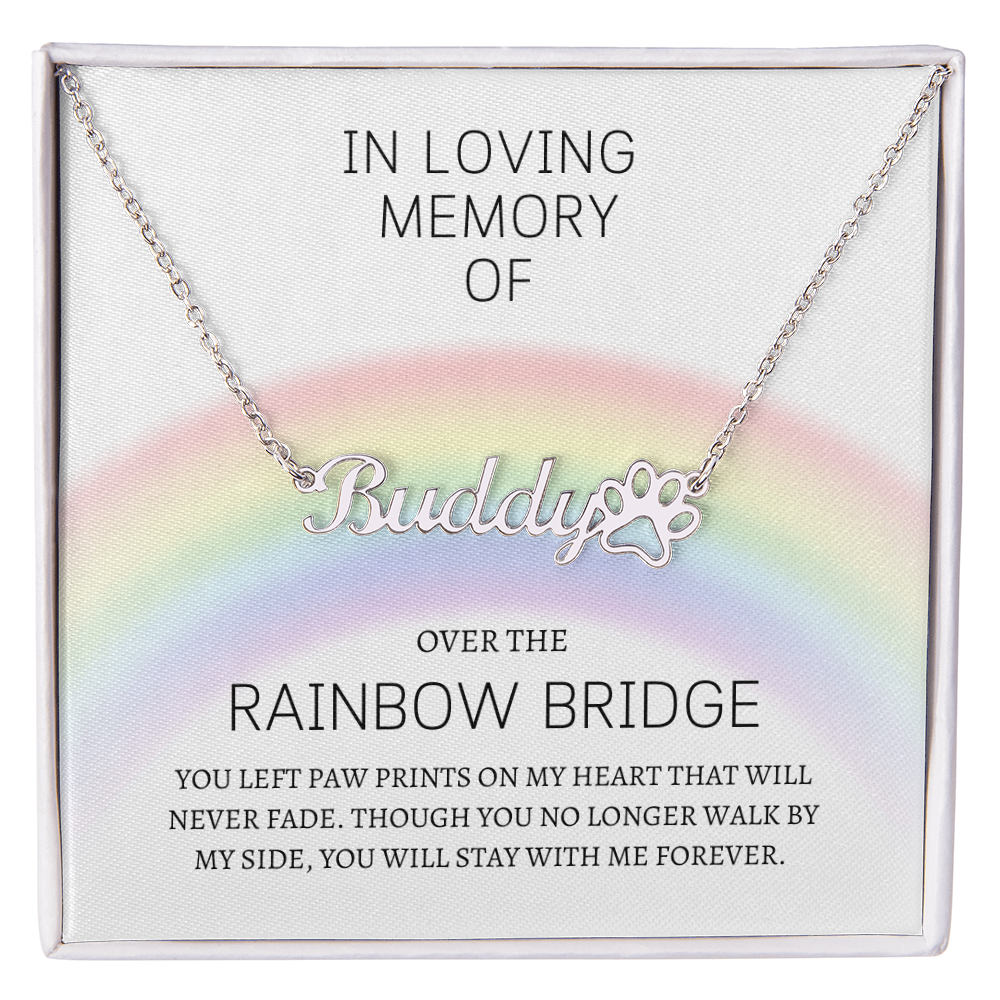 Healing Dog Name Necklace & Keepsake Box