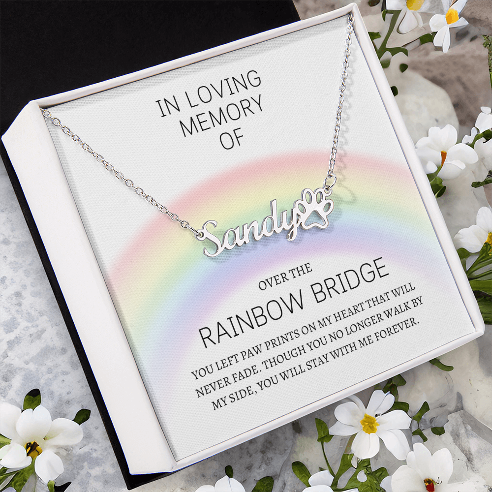 Healing Dog Name Necklace & Keepsake Box