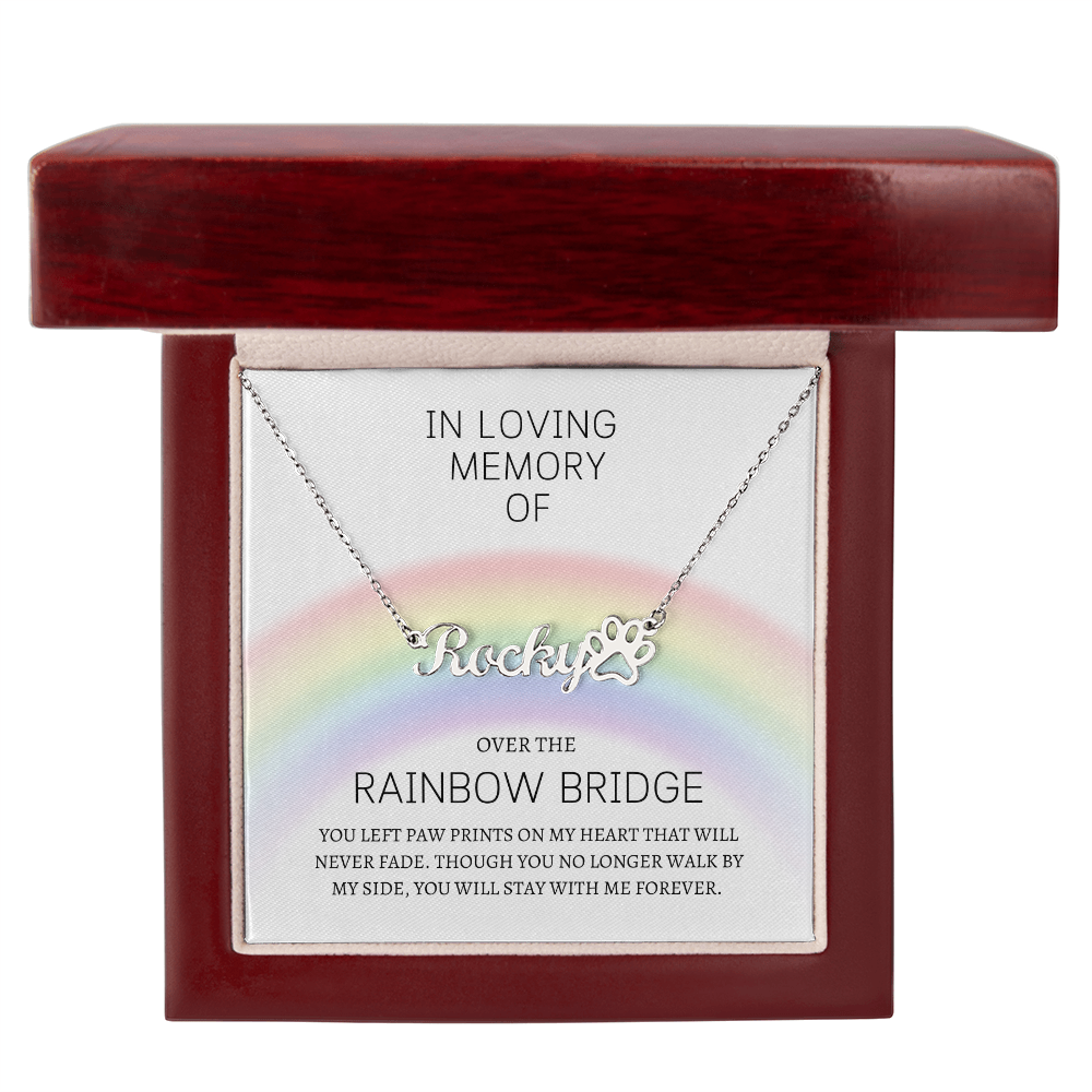 Healing Dog Name Necklace & Keepsake Box