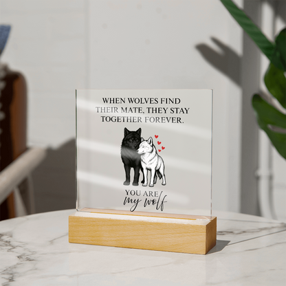 Wolves Acrylic Couple Plaque