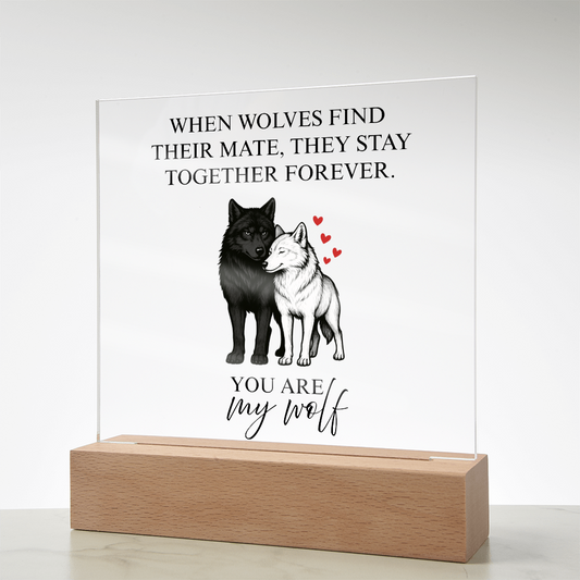 Wolves Acrylic Couple Plaque