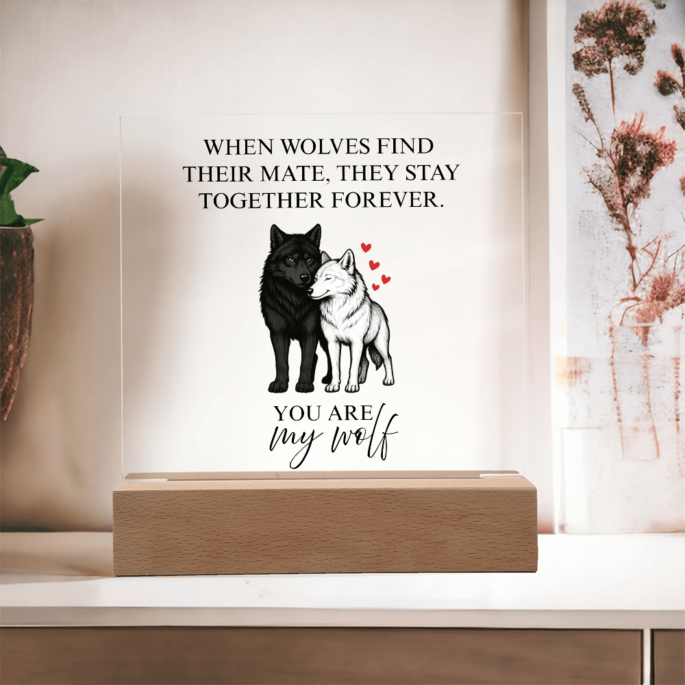 Wolves Acrylic Couple Plaque