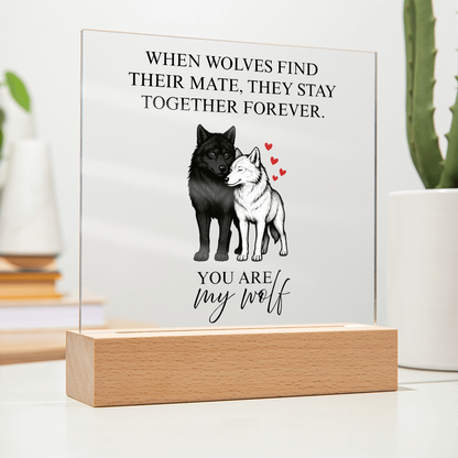 Wolves Acrylic Couple Plaque