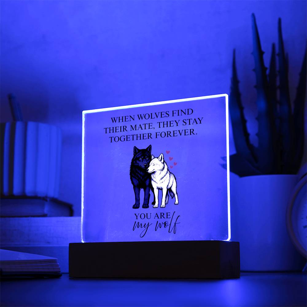 Wolves Acrylic Couple Plaque