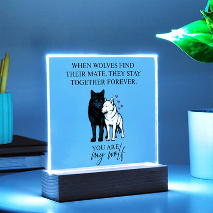 Wolves Acrylic Couple Plaque